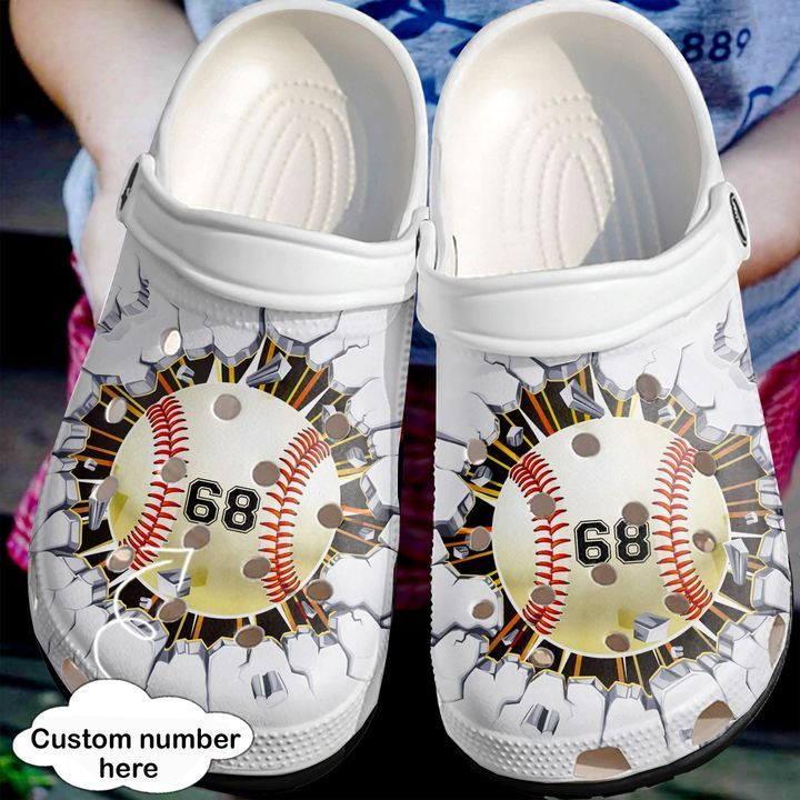 Baseball Personalized Broken Wall Sku 130 Crocs Crocband Clog Comfortable For Mens Womens Classic Clog Water Shoes Baseball Personalized Broken Wall Sku 130 Crocs Crocband Clog Comfortable For Mens Womens Classic Clog Water Shoes