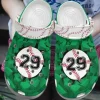 Baseball Whitesole Proud Green Personalize Clog Custom Crocs Clog Number On Sandal Fashion Style Comfortable For Women Men Kid