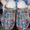 Beach Crocs Clog Classic Clog Whitesole Life Is A Beach Shoes