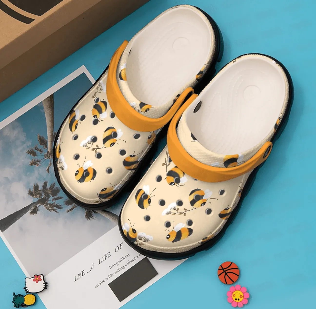 Bee Personalized Clog Custom Crocs Comfortablefashion Style Comfortable For Women Men Kid Print 3D Beesy Bee Personalized Clog Custom Crocs Comfortablefashion Style Comfortable For Women Men Kid Print 3D Beesy