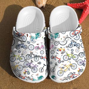 Bicycle Gift For Cyclist Pattern Birthday Gifts Crocs Clog Clog Shoes