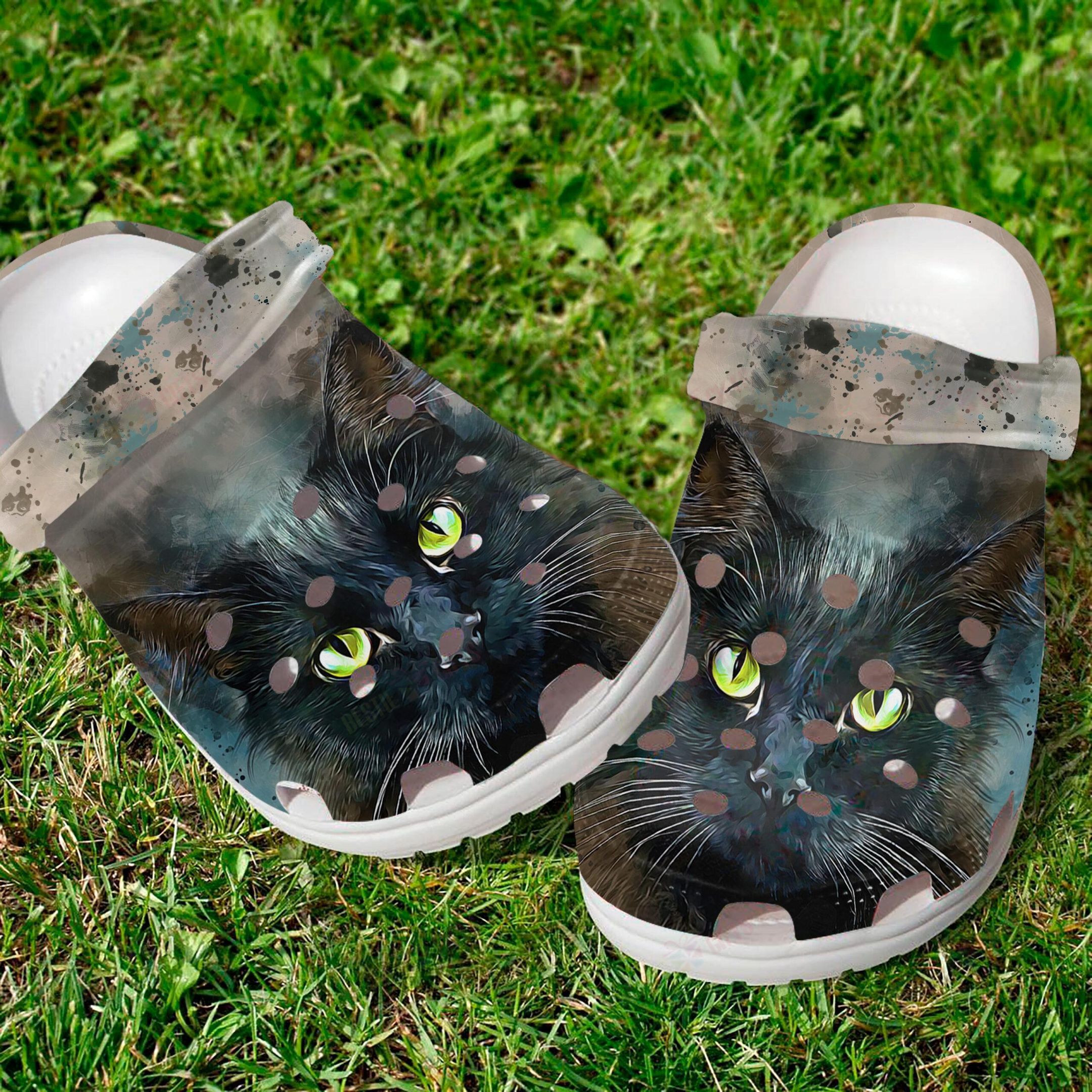 Black Cats Crocs Clog Classic Clogs Shoes Black Cats Crocs Clog Classic Clogs Shoes