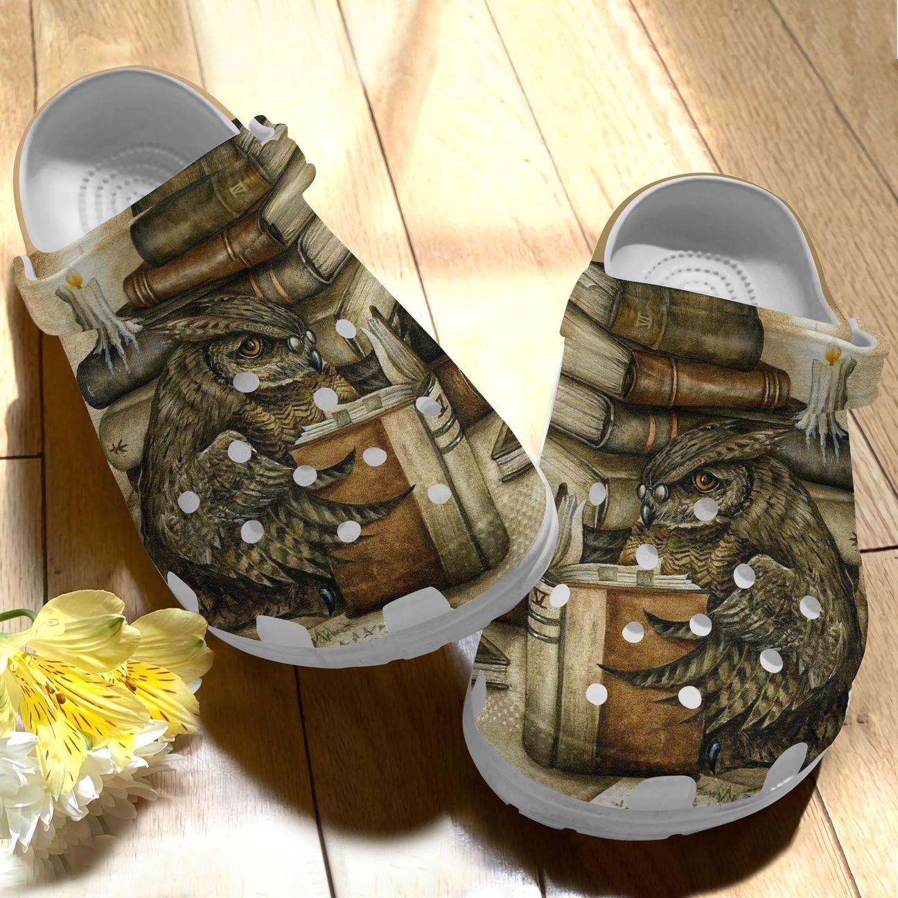 Book Personalize Clog Custom Crocs Fashionstyle Comfortable For Women Men Kid Print 3D Ancient Books Owl Book Personalize Clog Custom Crocs Fashionstyle Comfortable For Women Men Kid Print 3D Ancient Books Owl