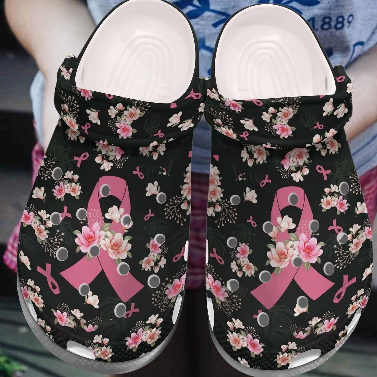 Breast Cancer Personalized Clog Custom Crocs Comfortablefashion Style Comfortable For Women Men Kid Print 3D Breast Cancer Awareness Breast Cancer Personalized Clog Custom Crocs Comfortablefashion Style Comfortable For Women Men Kid Print 3D Breast Cancer Awareness