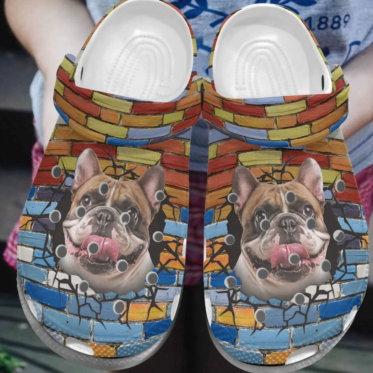 Bulldog Personalize Clog Custom Crocs Fashionstyle Comfortable For Women Men Kid Print 3D Break Through The Wall Bulldog Personalize Clog Custom Crocs Fashionstyle Comfortable For Women Men Kid Print 3D Break Through The Wall