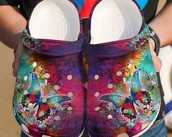 Butterfly Flower 02 Crocs Crocband Clog Clog Comfortable For Mens And Womens Classic Clog Water Shoes Comfortable Butterfly Flower 02 Crocs Crocband Clog Clog Comfortable For Mens And Womens Classic Clog Water Shoes Comfortable