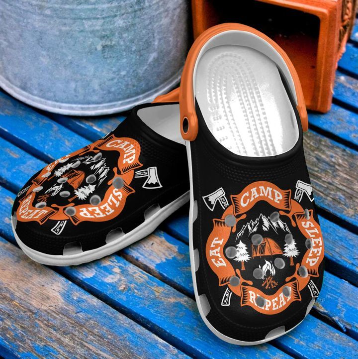Camping Eat Camp Sleep Repeat Sku 409 Crocs Crocband Clog Comfortable For Mens Womens Classic Clog Water Shoes Camping Eat Camp Sleep Repeat Sku 409 Crocs Crocband Clog Comfortable For Mens Womens Classic Clog Water Shoes
