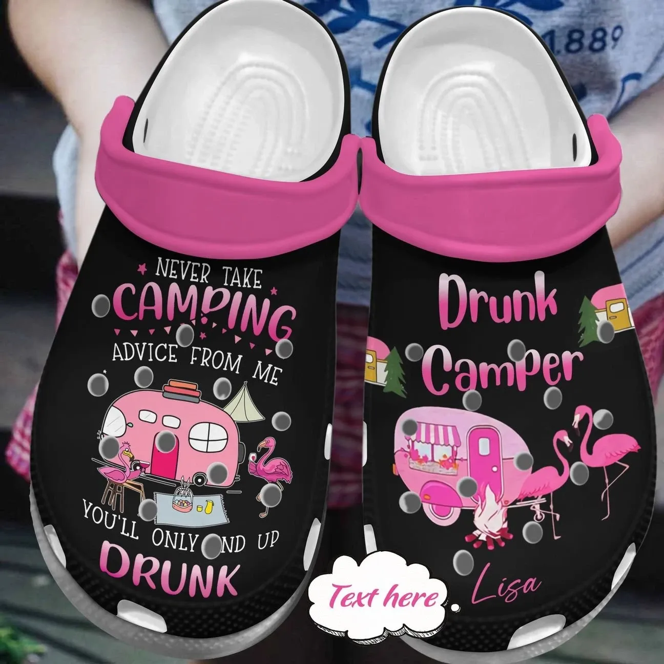 Camping Personalized Clog Custom Crocs Comfortablefashion Style Comfortable For Women Men Kid Print 3D Drunk Camper Camping Personalized Clog Custom Crocs Comfortablefashion Style Comfortable For Women Men Kid Print 3D Drunk Camper