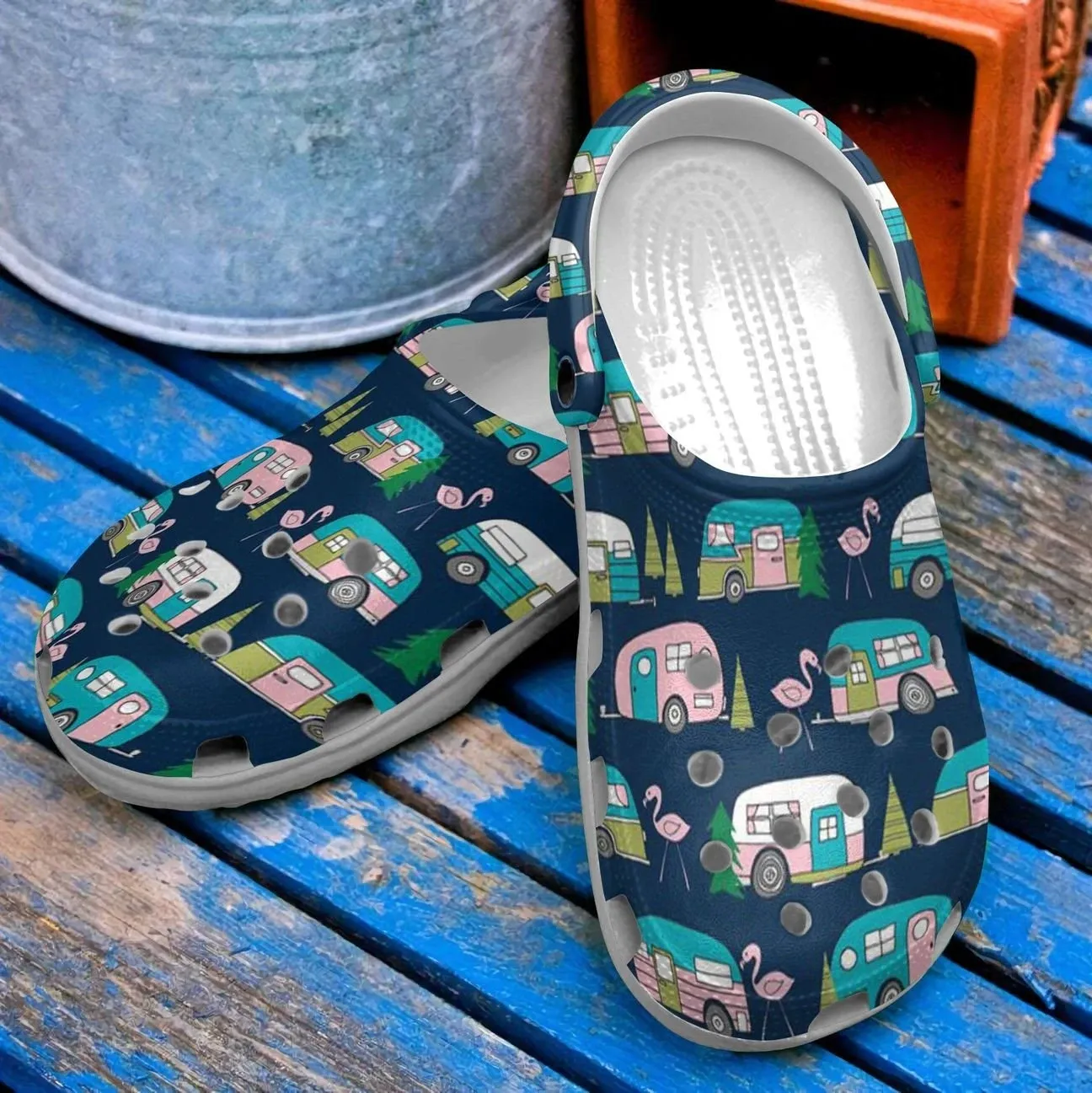 Camping Personalized Clog Custom Crocs Comfortablefashion Style Comfortable For Women Men Kid Print 3D Flamingo Camping Camping Personalized Clog Custom Crocs Comfortablefashion Style Comfortable For Women Men Kid Print 3D Flamingo Camping