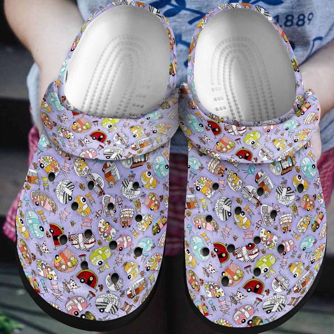 Camping Personalized Clog Custom Crocs Comfortablefashion Style Comfortable For Women Men Kid Print 3D Purple Camping Personalized Clog Custom Crocs Comfortablefashion Style Comfortable For Women Men Kid Print 3D Purple