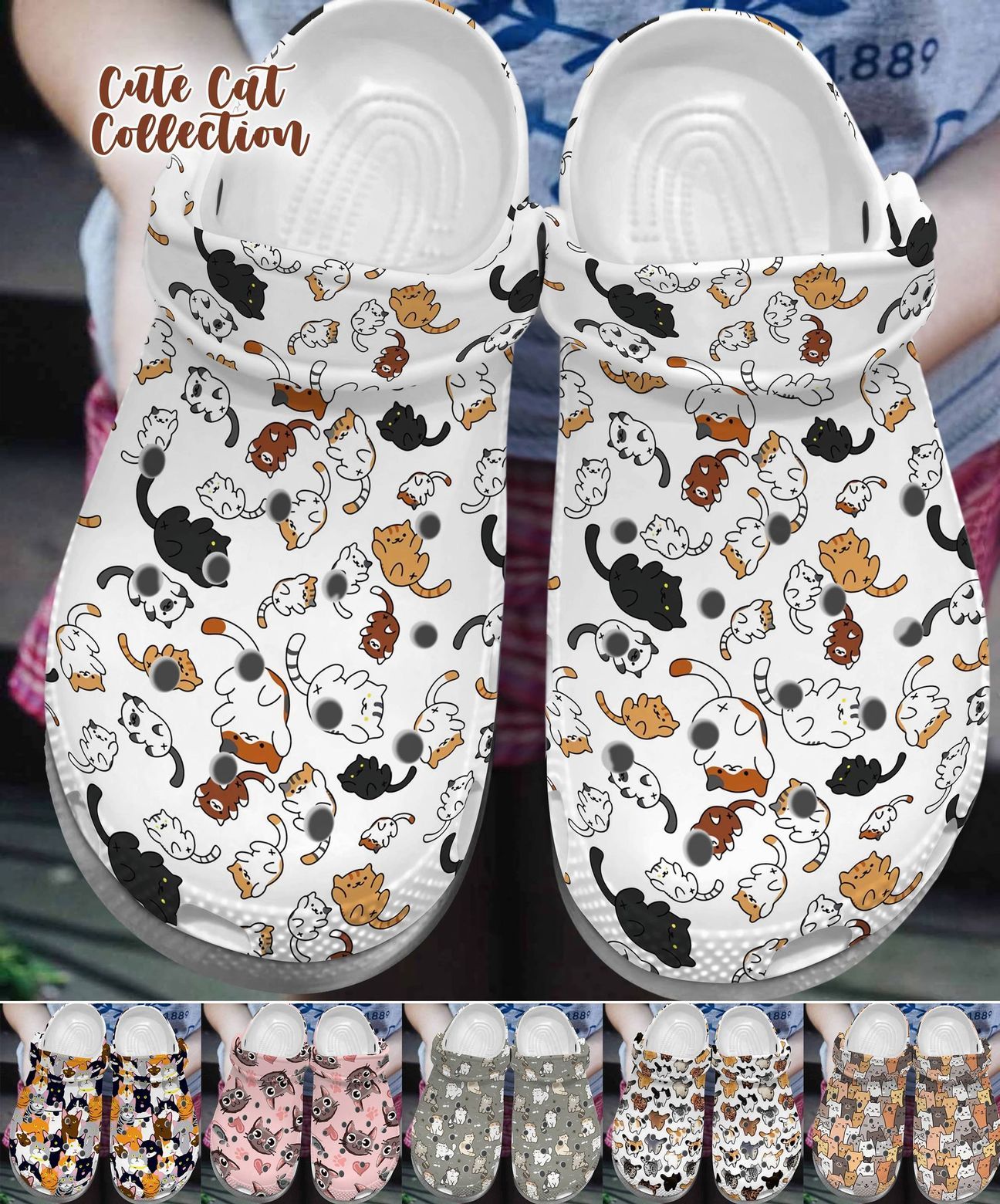 Cat Personalize Clog Custom Crocs Fashionstyle Comfortable For Women Men Kid Print 3D Cute Cat Collection Cat Personalize Clog Custom Crocs Fashionstyle Comfortable For Women Men Kid Print 3D Cute Cat Collection