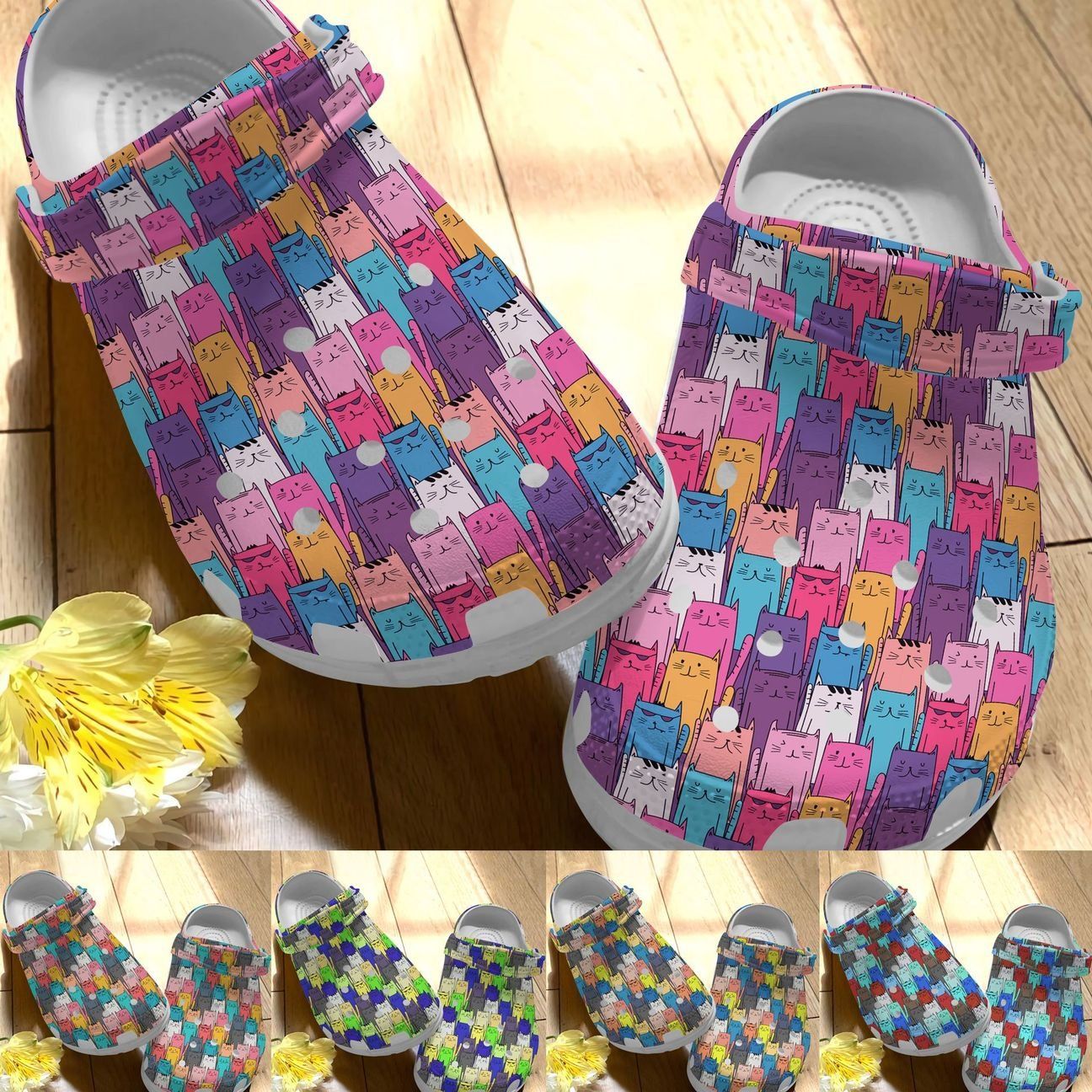 Cat Personalize Clog Custom Crocs Fashionstyle Comfortable For Women Men Kid Print 3D Whitesole Cute Cats Version 3 Cat Personalize Clog Custom Crocs Fashionstyle Comfortable For Women Men Kid Print 3D Whitesole Cute Cats Version 3