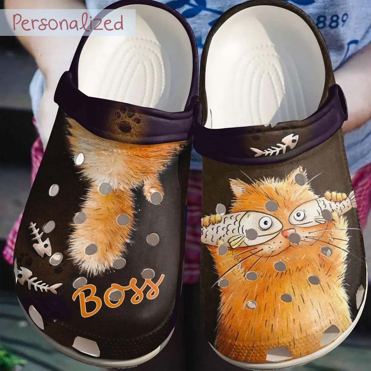 Cat Personalize Clog Custom Crocs Fashionstyle Comfortable For Women Men Kid Print 3D Whitesole Personalized The Boss Cat Personalize Clog Custom Crocs Fashionstyle Comfortable For Women Men Kid Print 3D Whitesole Personalized The Boss