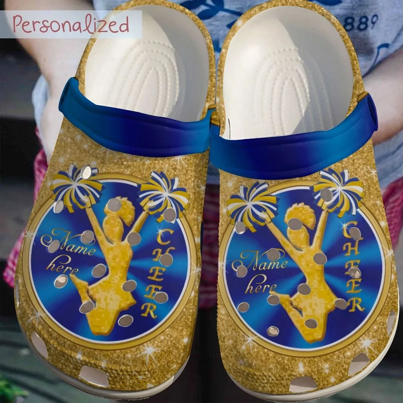 Cheerleader Personalize Clog Custom Crocs Fashionstyle Comfortable For Women Men Kid Print 3D Personalized Cheer Cheerleader Personalize Clog Custom Crocs Fashionstyle Comfortable For Women Men Kid Print 3D Personalized Cheer