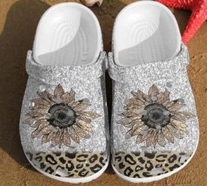 Cheetah Flower Crocs Crocband Clog Flower Crocs 3D Print Crocs For Men And Woman Classic Clogs Gift