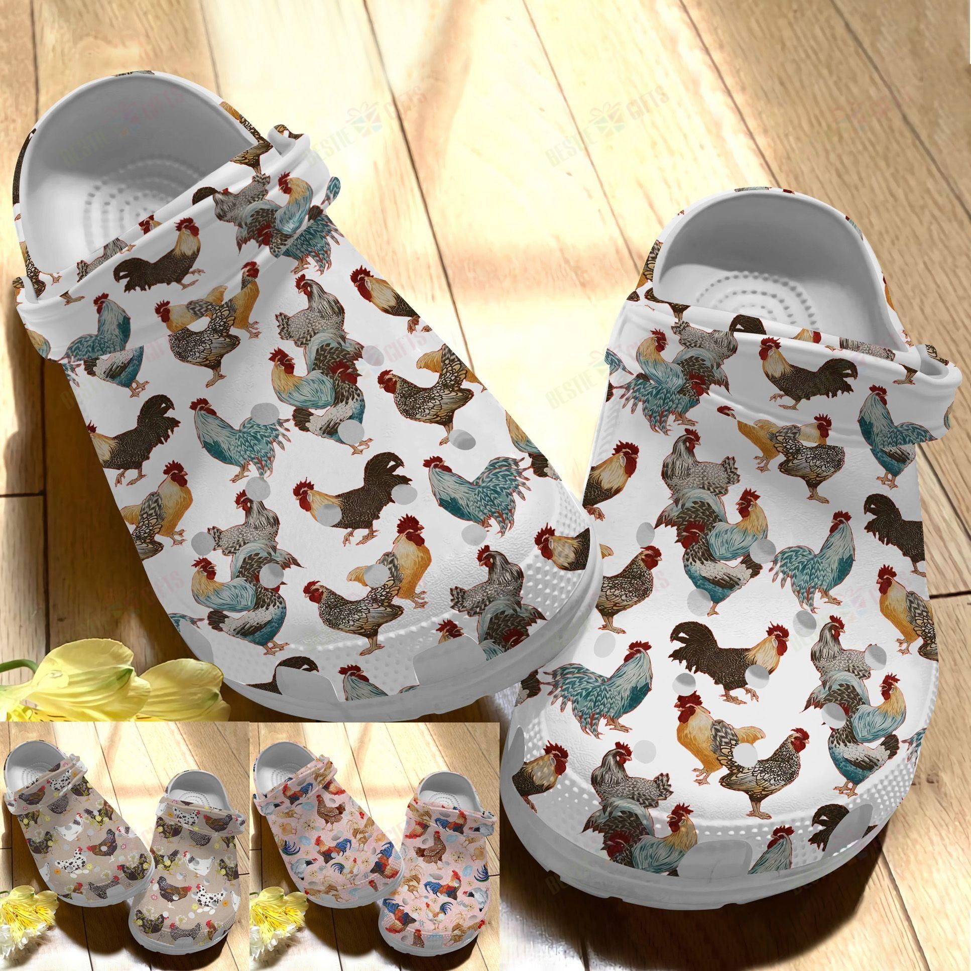 Chicken Crocs Clog Classic Clog Whitesole 3 Styles Chicken Collection Shoes Chicken Crocs Clog Classic Clog Whitesole 3 Styles Chicken Collection Shoes