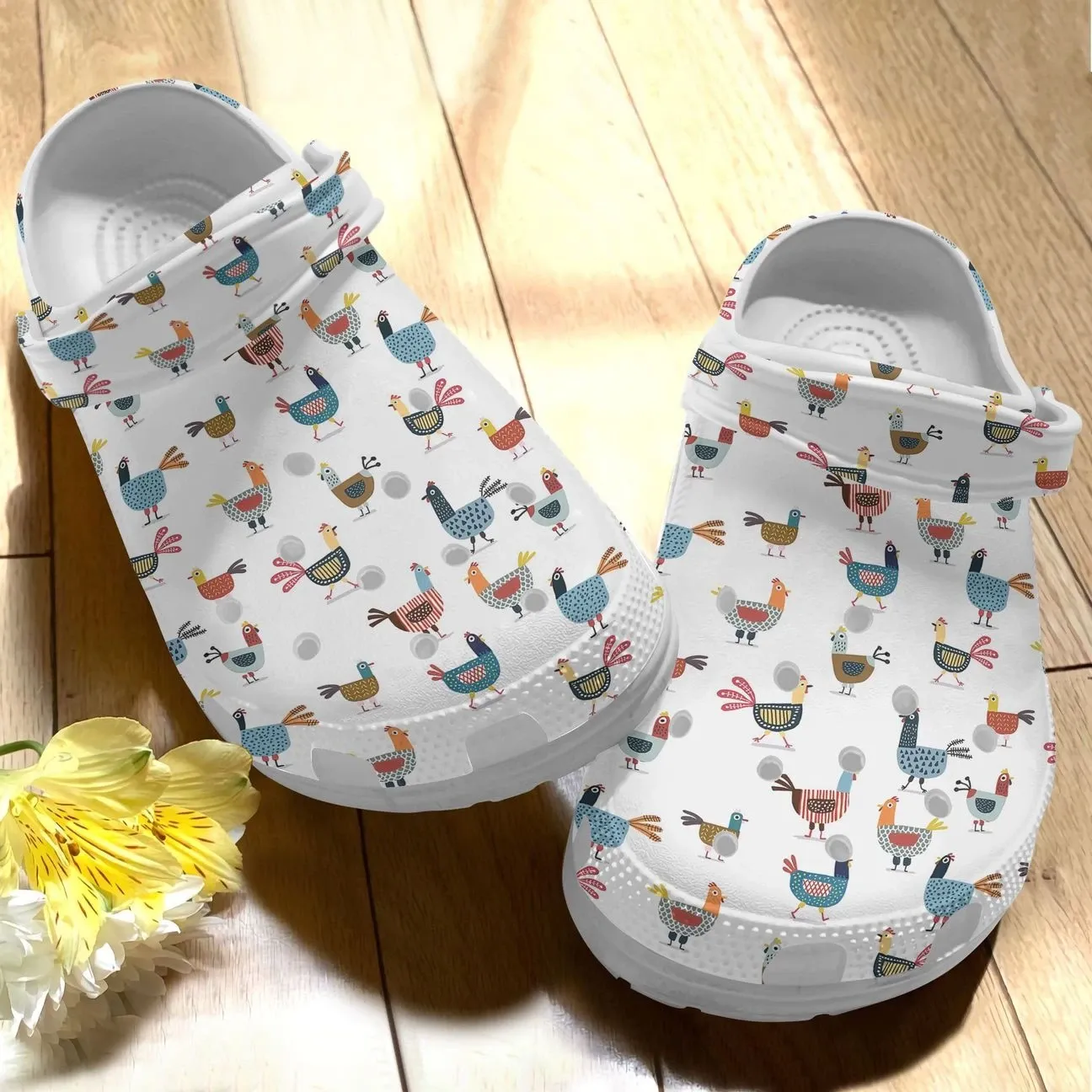 Chicken Personalize Clog Custom Crocs Fashionstyle Comfortable For Women Men Kid Print 3D Whitesole Sisters In The Yards Chicken Personalize Clog Custom Crocs Fashionstyle Comfortable For Women Men Kid Print 3D Whitesole Sisters In The Yards