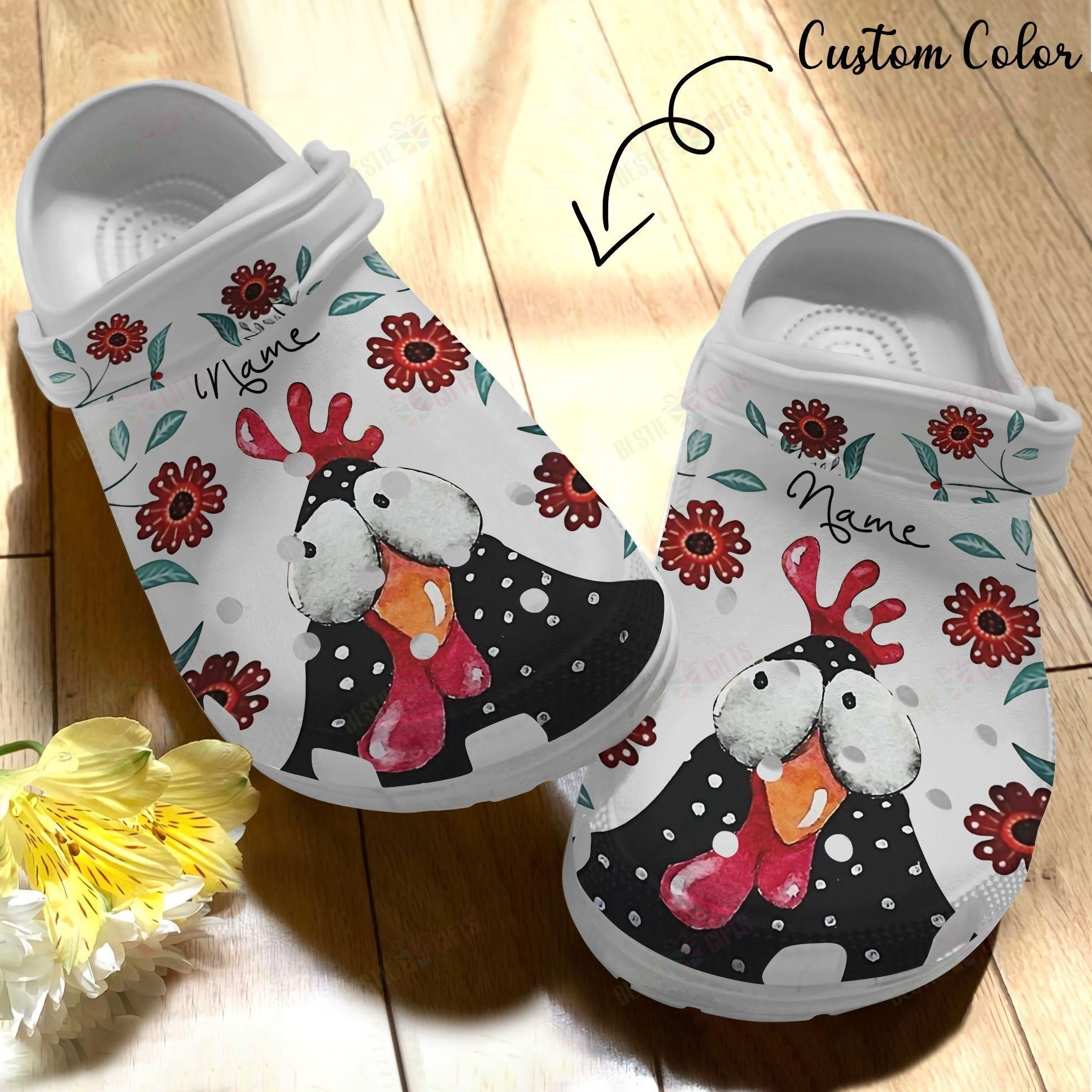 Chicken Personalized Crocs Clog Classic Clog Pretty Chicken Shoes Chicken Personalized Crocs Clog Classic Clog Pretty Chicken Shoes
