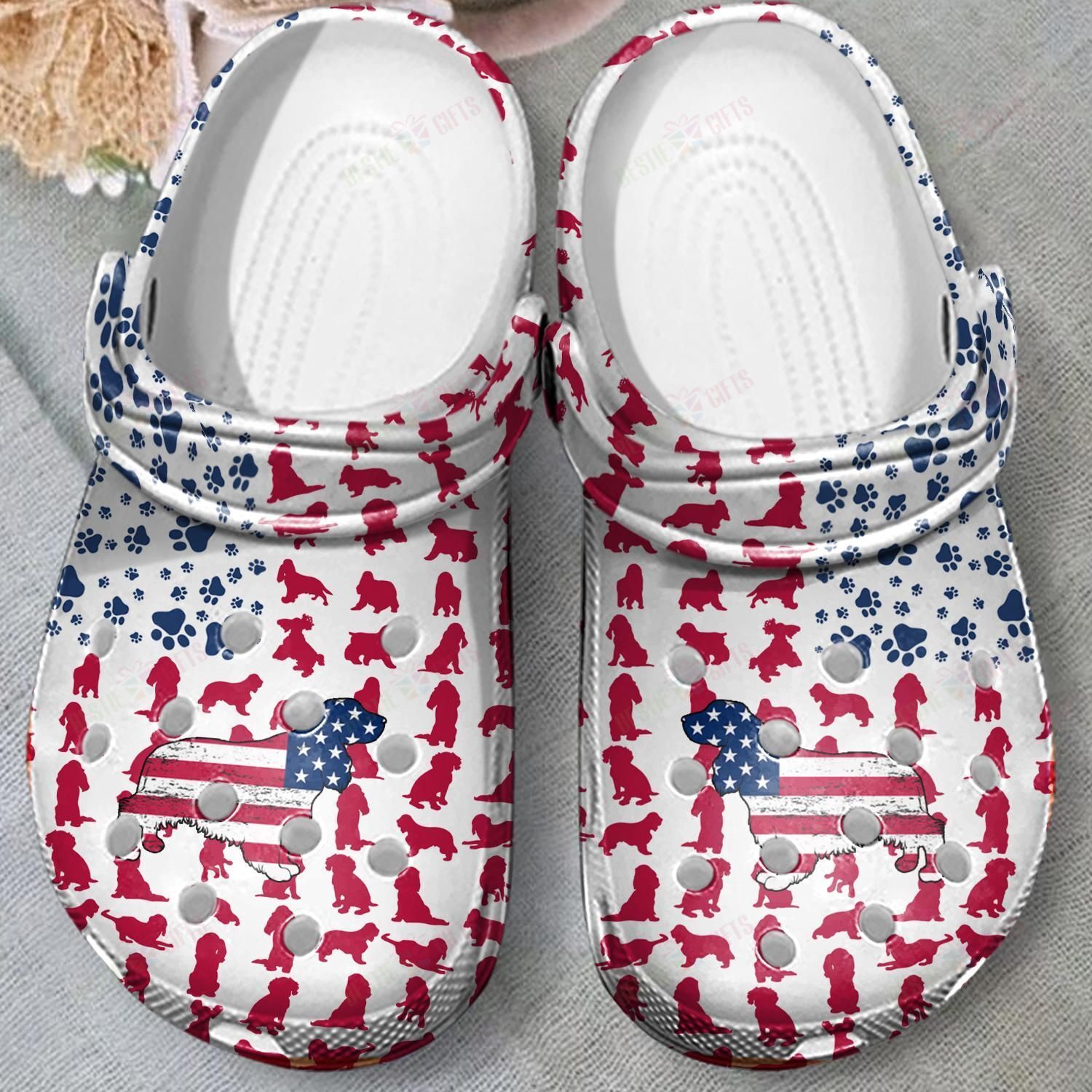 Cocker Spaniel American Flag Crocs Clog Classic Clogs Shoes Cocker Spaniel American Flag Crocs Clog Classic Clogs Shoes