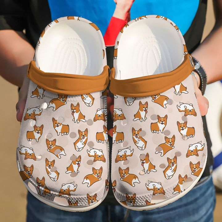 Corgi Pattern Sku 648 Crocs Crocband Clog Comfortable For Mens Womens Classic Clog Water Shoes Corgi Pattern Sku 648 Crocs Crocband Clog Comfortable For Mens Womens Classic Clog Water Shoes