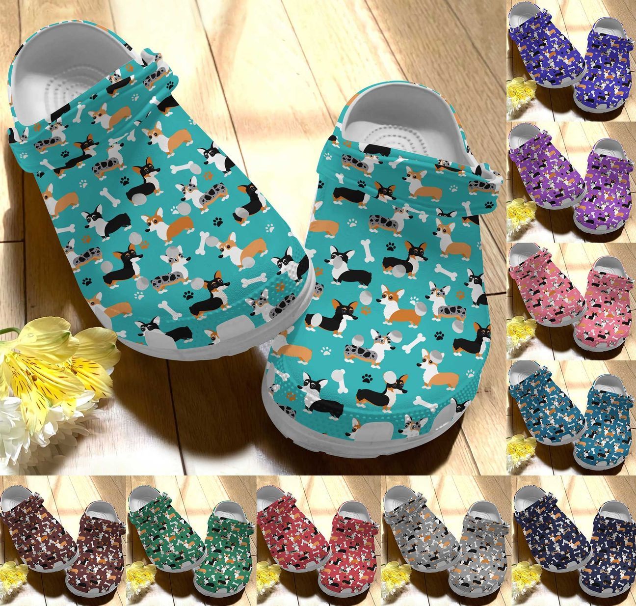 Corgi Personalize Clog Custom Crocs Fashionstyle Comfortable For Women Men Kid Print 3D Whitesole Corgi Pattern 3 Corgi Personalize Clog Custom Crocs Fashionstyle Comfortable For Women Men Kid Print 3D Whitesole Corgi Pattern 3