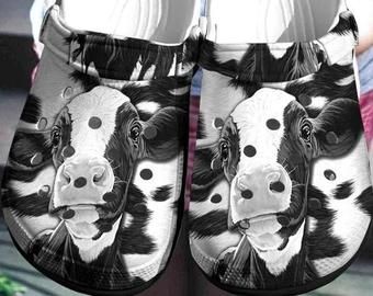 Cow Crocs 3D Print Cow Black And White Crocs Charms Cow Crocs Crocband Clog Gift For Farm Animal Print Water Shoes Cow Crocs 3D Print Cow Black And White Crocs Charms Cow Crocs Crocband Clog Gift For Farm Animal Print Water Shoes
