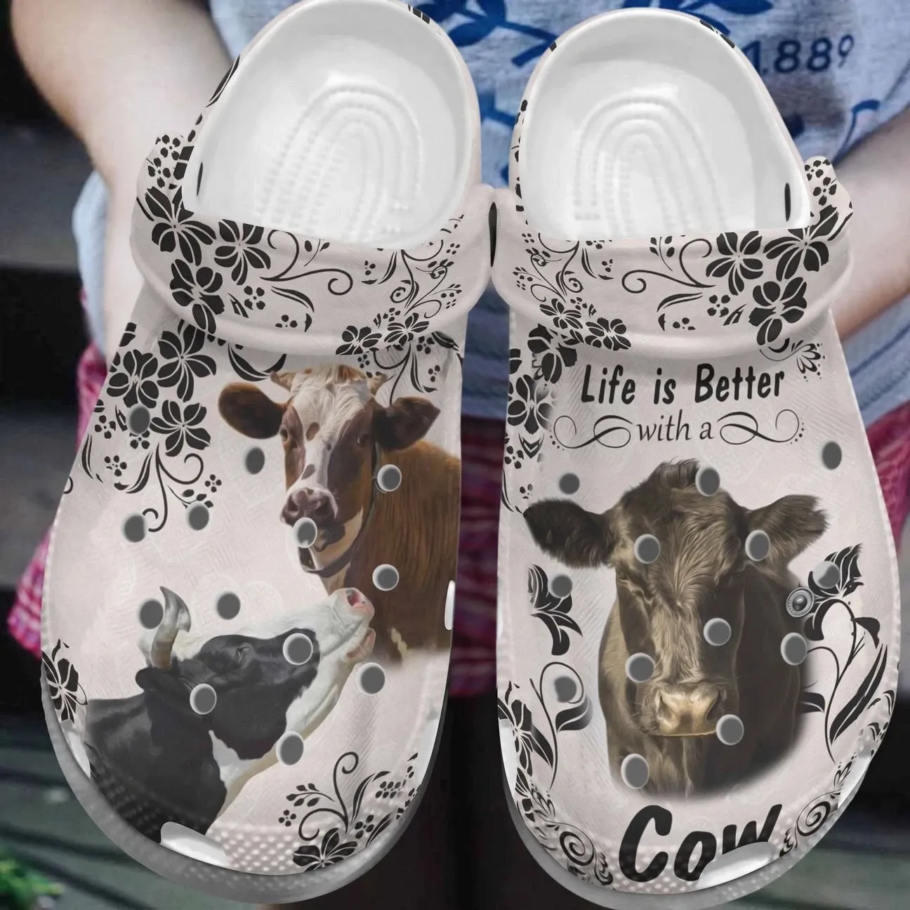 Cow Personalized Clog Custom Crocs Comfortablefashion Style Comfortable For Women Men Kid Print 3D Life Is Better With A Cow Cow Personalized Clog Custom Crocs Comfortablefashion Style Comfortable For Women Men Kid Print 3D Life Is Better With A Cow
