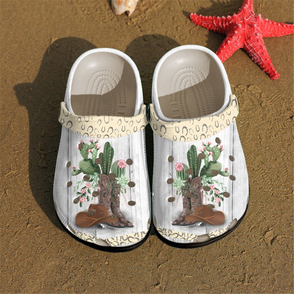 Cowgirl Personalized Clog Custom Crocs Comfortablefashion Style Comfortable For Women Men Kid Print 3D Horse Girl Cactus Cowgirl Personalized Clog Custom Crocs Comfortablefashion Style Comfortable For Women Men Kid Print 3D Horse Girl Cactus
