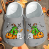 Creepy Pumpkin Halloween Monster Shoes Clog – Halloween Crocs Clog Crocband Clog Birthday Gift For Boy Girl