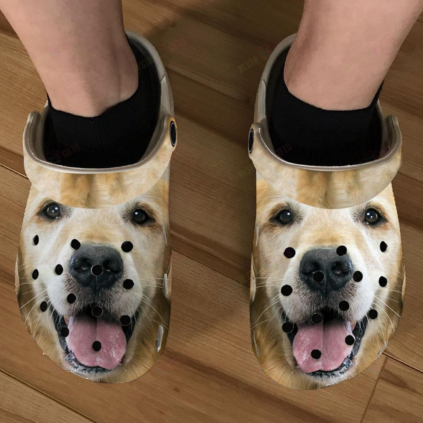 Cute Golden Retriever Crocs Clog Classic Clogs Shoes Cute Golden Retriever Crocs Clog Classic Clogs Shoes