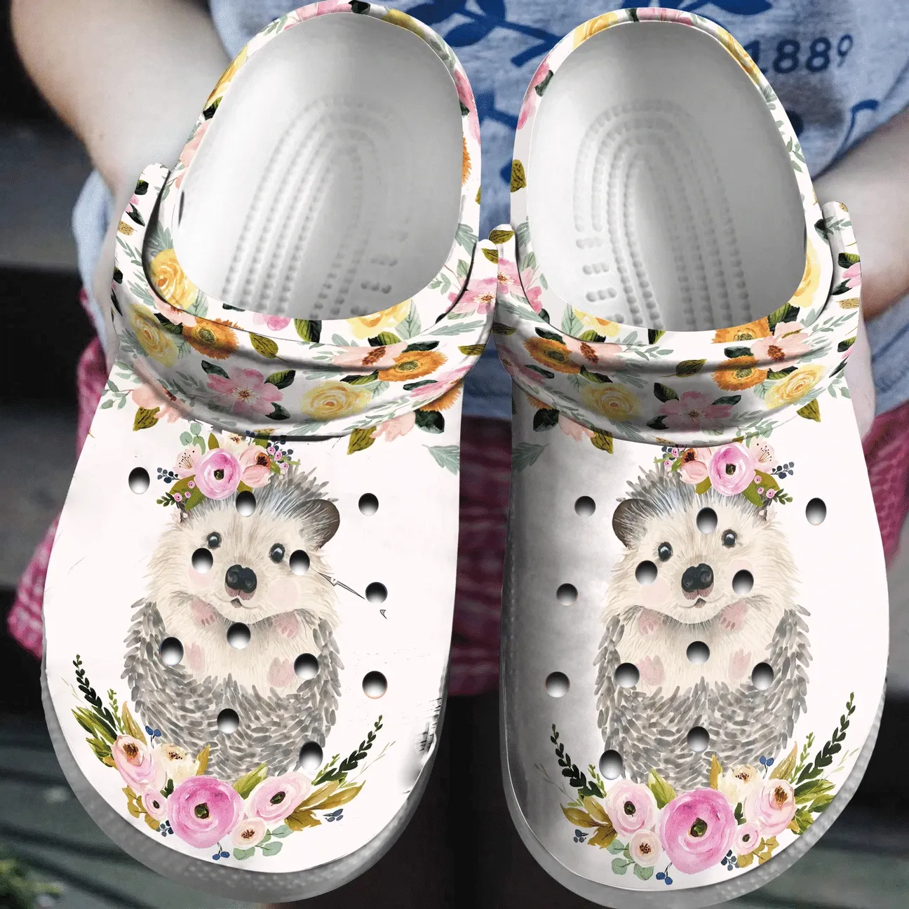 Cute Hedgehog Personalized Clog Custom Crocs Comfortablefashion Style Comfortable For Women Men Kid Print 3D Cute Hedgehog Personalized Clog Custom Crocs Comfortablefashion Style Comfortable For Women Men Kid Print 3D