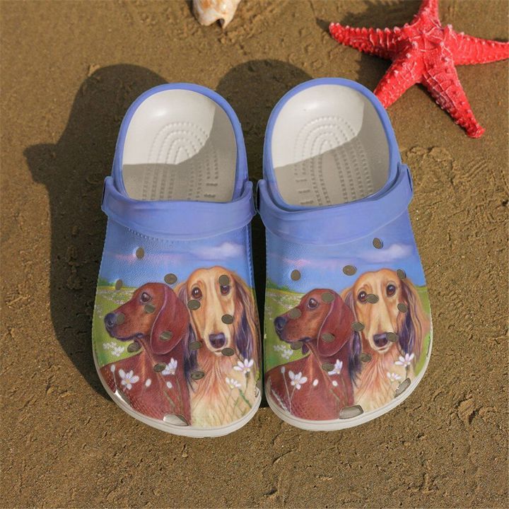 Dachshund With Floral Sku 726 Crocs Crocband Clog Comfortable For Mens Womens Classic Clog Water Shoes Dachshund With Floral Sku 726 Crocs Crocband Clog Comfortable For Mens Womens Classic Clog Water Shoes