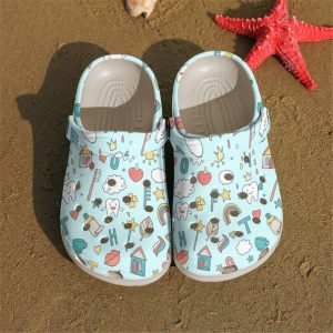 Dental Assistant Cute Pattern Sku 744 Crocs Crocband Clog Comfortable For Mens Womens Classic Clog Water Shoes