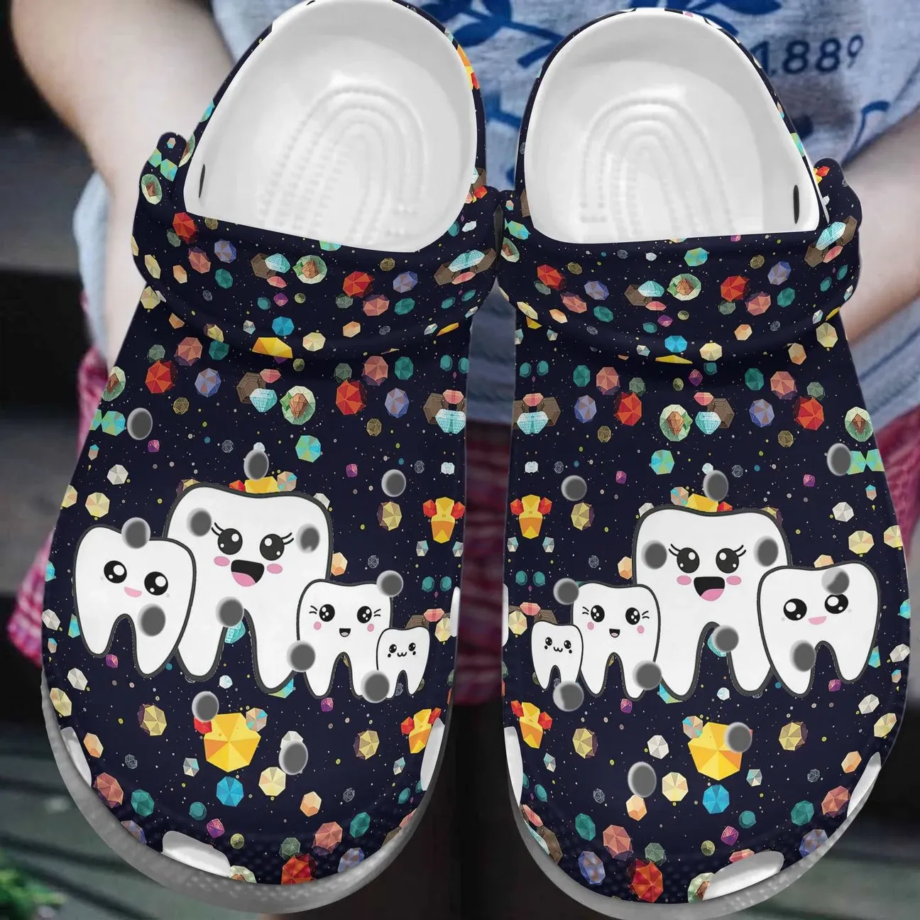 Dentist Personalize Clog Custom Crocs Fashionstyle Comfortable For Women Men Kid Print 3D Cute Teeth Dentist Personalize Clog Custom Crocs Fashionstyle Comfortable For Women Men Kid Print 3D Cute Teeth