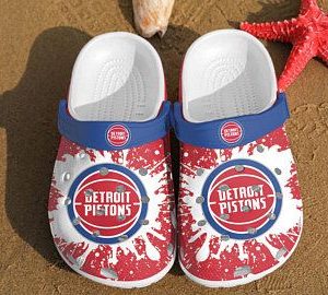 Detroit Pistons Crocs Crocband Clog Clog Comfortable For Mens And Womens Classic Clog Water Shoes