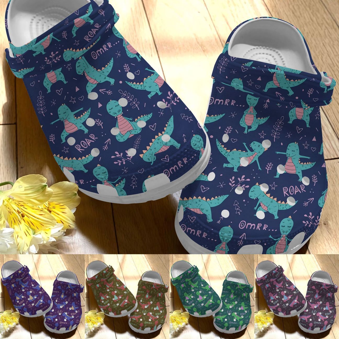 Dinosaur Personalize Clog Custom Crocs Fashionstyle Comfortable For Women Men Kid Print 3D Whitesole Exercising Dinosaur Dinosaur Personalize Clog Custom Crocs Fashionstyle Comfortable For Women Men Kid Print 3D Whitesole Exercising Dinosaur