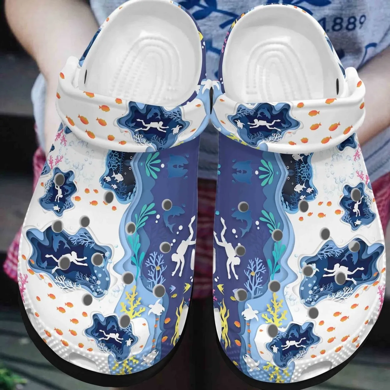 Diving Personalized Clog Custom Crocs Comfortablefashion Style Comfortable For Women Men Kid Print 3D Love To Dive Diving Personalized Clog Custom Crocs Comfortablefashion Style Comfortable For Women Men Kid Print 3D Love To Dive