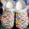 Dog Colorful Dachshund Sku 839 Crocs Crocband Clog Comfortable For Mens Womens Classic Clog Water Shoes