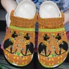 Egypt Personalized Clog Custom Crocs Comfortablefashion Style Comfortable For Women Men Kid Print 3D Black Ancient Egypt Cat