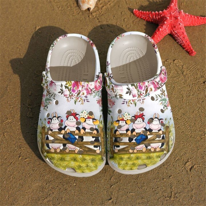 Farmer Floral Cows Sku 663 Crocs Crocband Clog Comfortable For Mens Womens Classic Clog Water Shoes Farmer Floral Cows Sku 663 Crocs Crocband Clog Comfortable For Mens Womens Classic Clog Water Shoes