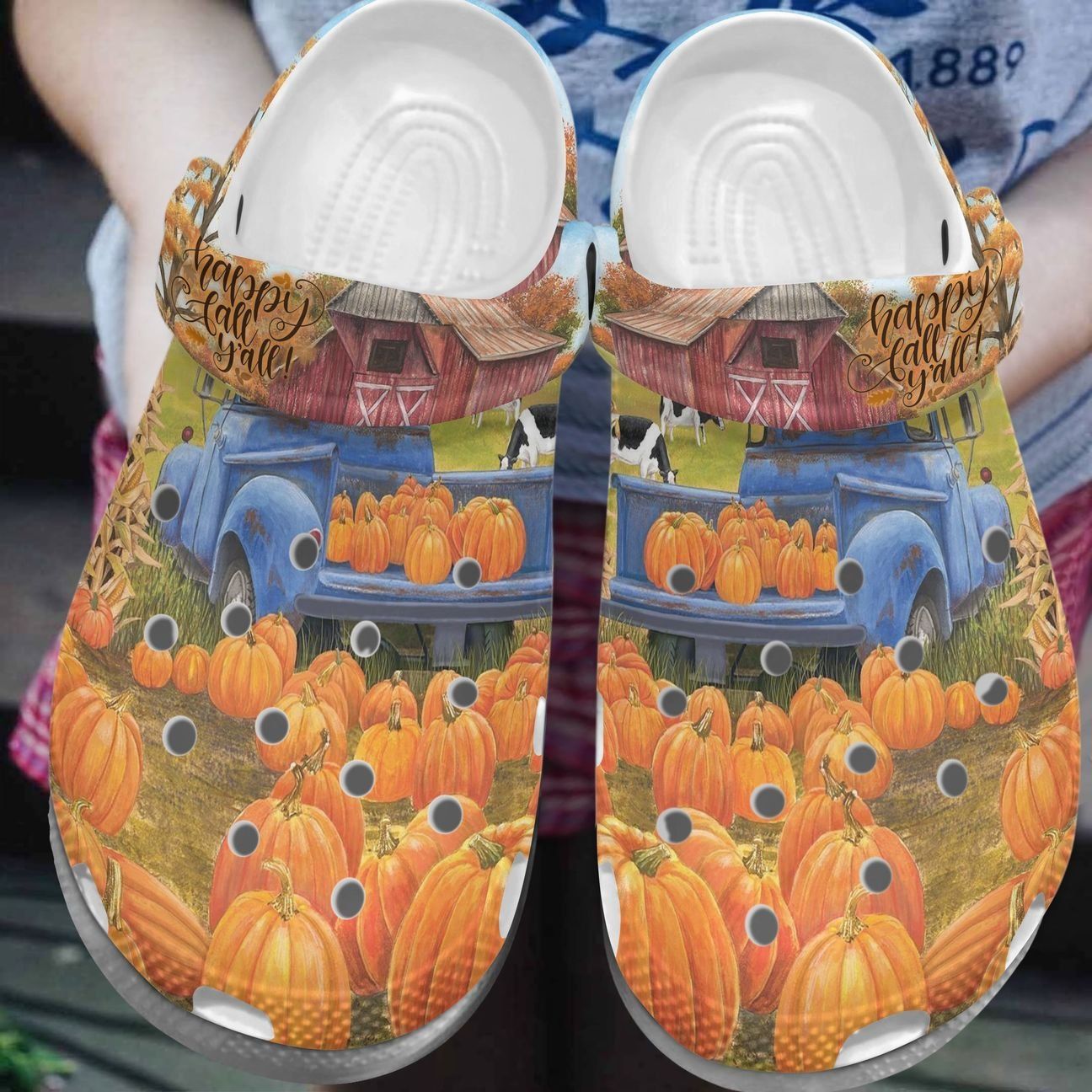 Farmer Personalized Clog Custom Crocs Comfortablefashion Style Comfortable For Women Men Kid Print 3D Happy Fall Y’All Farmer Personalized Clog Custom Crocs Comfortablefashion Style Comfortable For Women Men Kid Print 3D Happy Fall Y’All