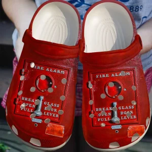 Fire Fighter Personalize Clog Custom Crocs Fashionstyle Comfortable For Women Men Kid Print 3D Fire Alarm