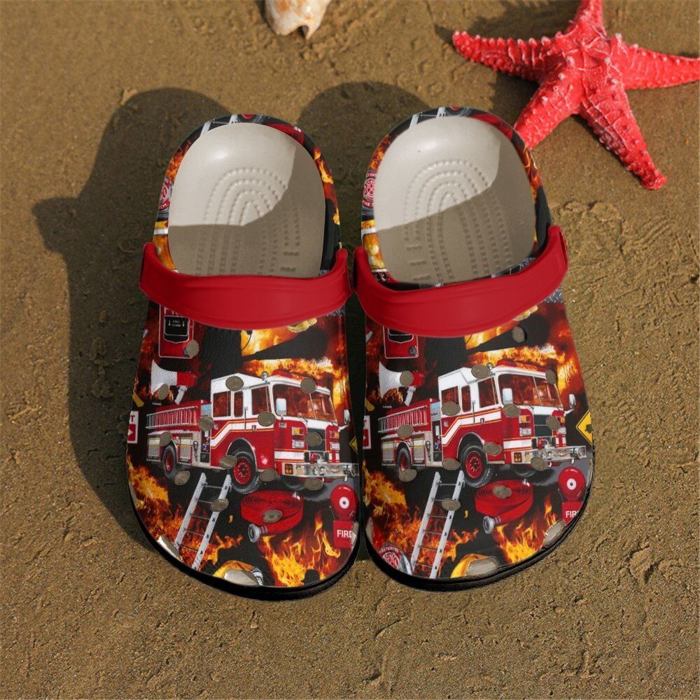 Firefighter Personalized Clog Custom Crocs Comfortablefashion Style Comfortable For Women Men Kid Print 3D Brave Firefighter Firefighter Personalized Clog Custom Crocs Comfortablefashion Style Comfortable For Women Men Kid Print 3D Brave Firefighter