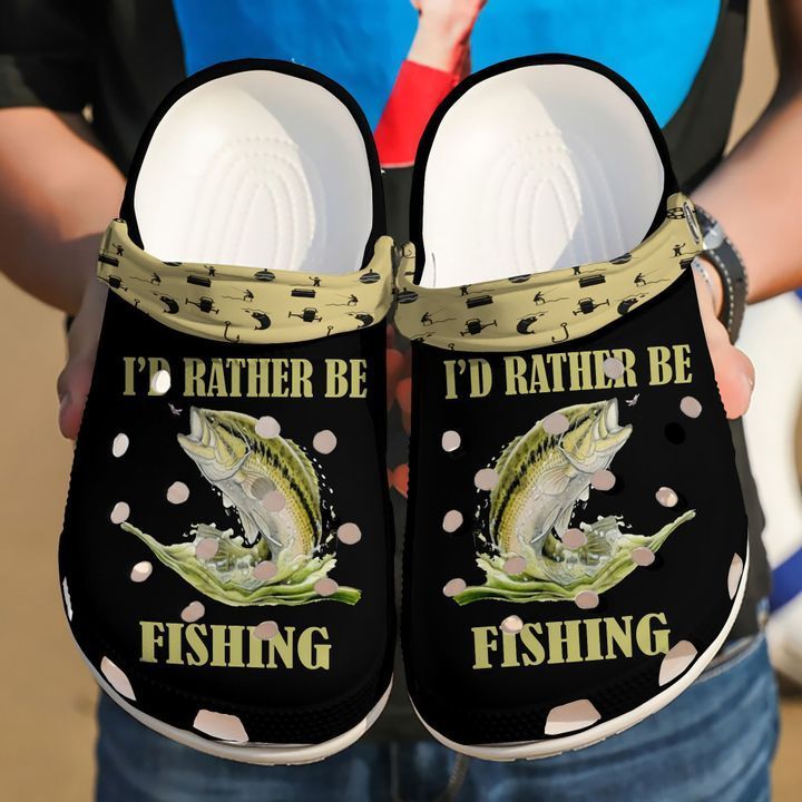 Fishing I'D Rather Be Sku 1046 Crocs Clog Clog Shoes Fishing I'D Rather Be Sku 1046 Crocs Clog Clog Shoes