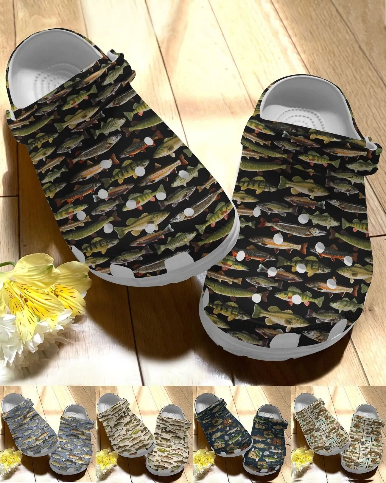 Fishing Personalize Clog Custom Crocs Fashionstyle Comfortable For Women Men Kid Print 3D Fish On 5 Colors Fishing Personalize Clog Custom Crocs Fashionstyle Comfortable For Women Men Kid Print 3D Fish On 5 Colors