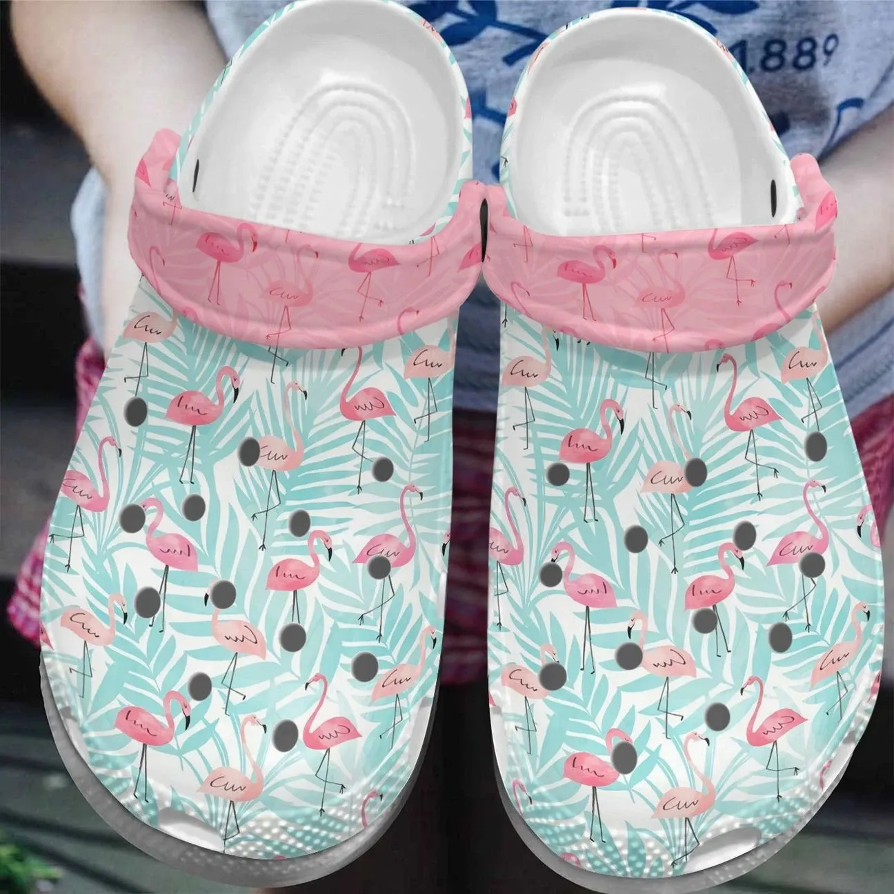 Flamingo Personalize Clog Custom Crocs Fashionstyle Comfortable For Women Men Kid Print 3D Whitesole Tropical Vibes Flamingo Personalize Clog Custom Crocs Fashionstyle Comfortable For Women Men Kid Print 3D Whitesole Tropical Vibes