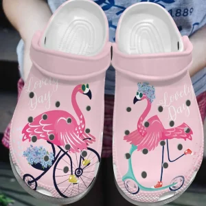 Flamingo Personalized Clog Custom Crocs Comfortablefashion Style Comfortable For Women Men Kid Print 3D It’S A Lovely Day