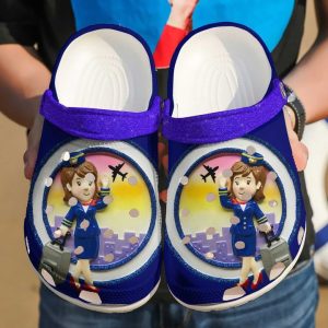 Flight Attendant Awesome Missions Sku 1068 Crocs Crocband Clog Comfortable For Mens Womens Classic Clog Water Shoes