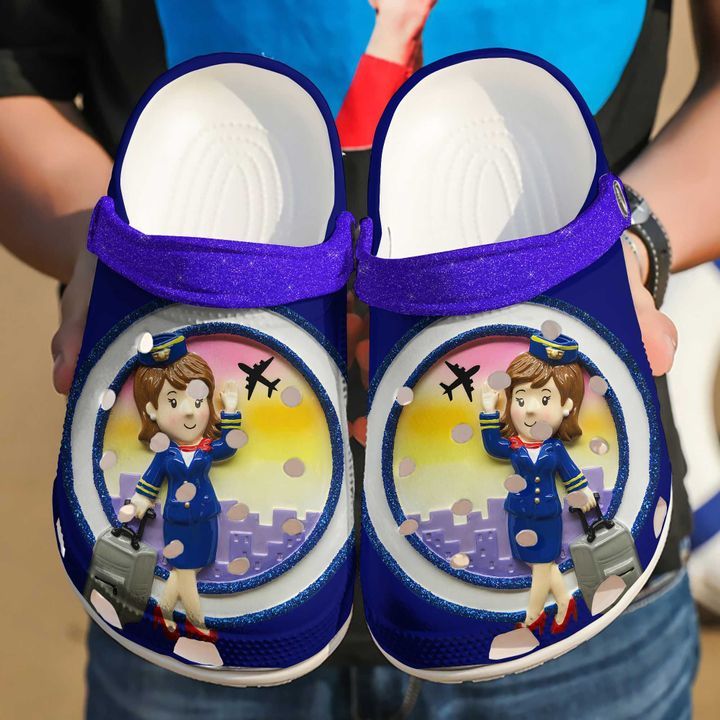 Flight Attendant Awesome Missions Sku 1068 Crocs Crocband Clog Comfortable For Mens Womens Classic Clog Water Shoes Flight Attendant Awesome Missions Sku 1068 Crocs Crocband Clog Comfortable For Mens Womens Classic Clog Water Shoes