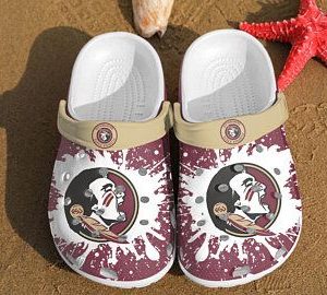 Florida State Seminoles Crocband Clog Clog Comfortable For Mens And Womens Classic Clog Water Shoes Florida State Seminoles Crocs
